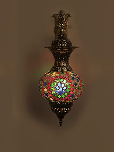Image of Home Lighting Fancy Glass Light Wall lamp with Metal Fitting and All Fixture /Brass AntiqBrass AntiqD-21 Wall-L