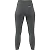 adidas-Womens-High-Rise-3-Stripes-78-Tights adidas womens High Rise 3-stripes 7/8 Tights Dark Grey Heather/White X-Large