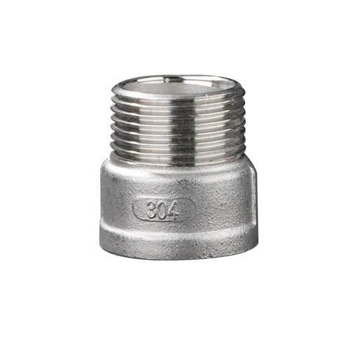 Conector de tubería rosca macho hembra 1/4 accesorio acero inoxidable 304 junta recta hexagonal 2
