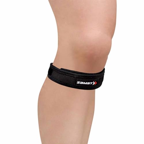 Zamst JK Band Sports Patella Band With Pressure Pad Relieving Pain On the Tendon For Patella Tendinitis-for Volleyball, Basketball, Running, Tennis, Pickleball-Black, Medium