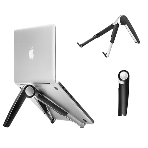 Soporte portátil ajustable para laptop plegable negro