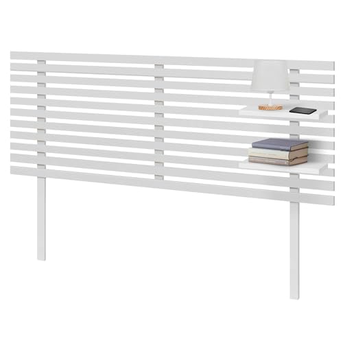 DHOME Cabecero con Estantes de Madera reciclada