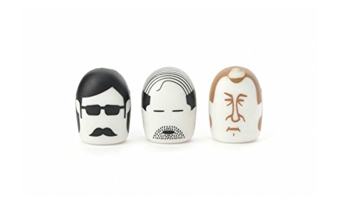 Kikkerland eraser heads pack original en forme de tête sculptée - 2