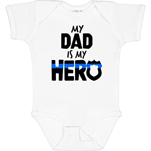 inktastic My Dad Is My Hero Police Officer Family Baby Bodysuit
