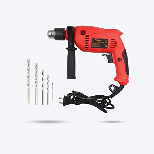 Image of Hillgrove HGPD1M4 700W Power Drill Machine with 5 Drill Bits for Making Holes in Metal /Wood /Concrete with Reverse Rotation and Variable Speed Pistol Grip Drill (13 mm Chuck Size)