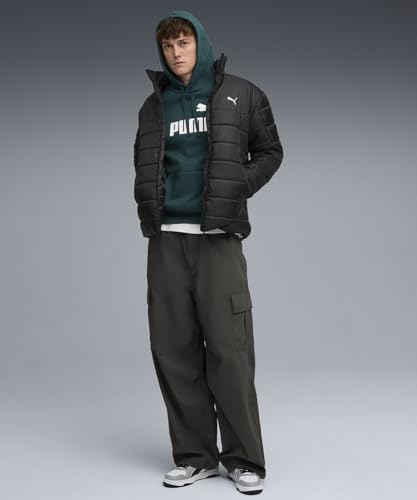 Image of Puma Cotton Men Ess Big Logo Hooded Neck Hoodie Fl (S) Mineral