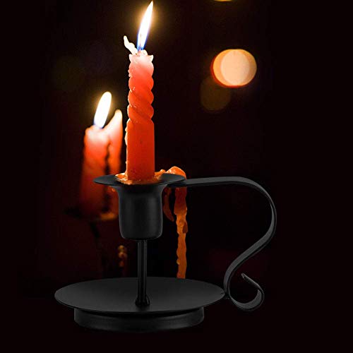 image for Printemps Candlestick Holders Black Candle Holder,Wrought Iron Taper C