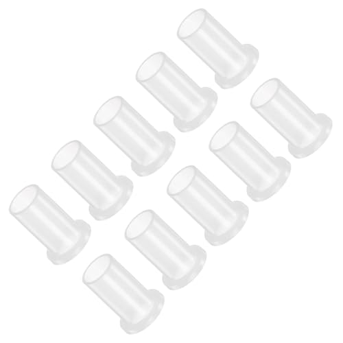 Kozelo 10pcs Flanged Sleeve Bearing - [8mm x 9.55mm x 17.5mm] Nylon Oilless Bushing for Equipment Machine Use | White
