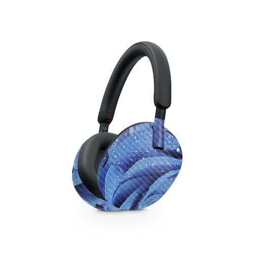 Image of MightySkins Carbon Fiber Skin Compatible with Sony WH-1000XM5 Headphones - Rose Closeup | Protective, Durable Textured Carbon Fiber Finish | Easy to Apply