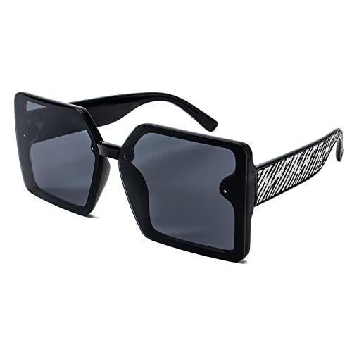 Oversized Square Sunglasses for Women Big Large Wide Designer Trendy Sunglasses for UV Sunglasses Women