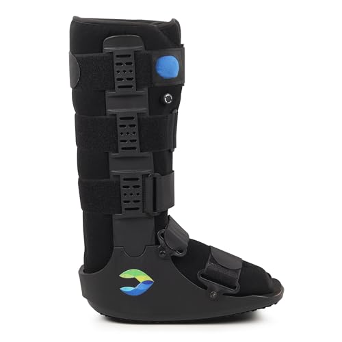 Image of Balance Care Orthopedic Walking Boot (Size Small, Black) - Pneumatic Cam Fracture Boot with Built-in Airbag, Wider Rocker Sole & 4-Point Straps for Broken Foot, Sprained Ankle & Post-Surgery Recovery