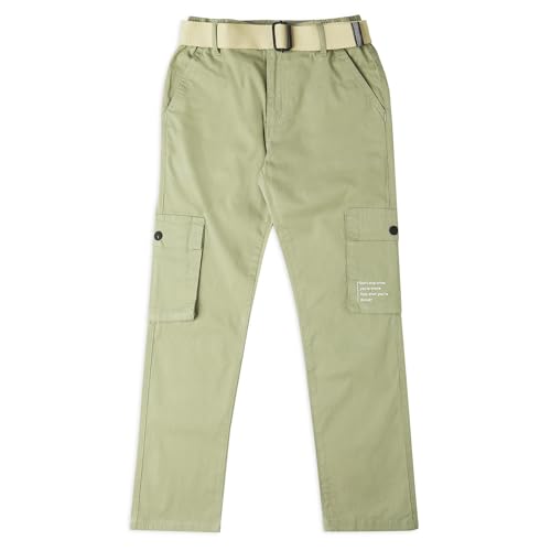 Image of CAVIO Boys Cotton Solid Cargo Pants
