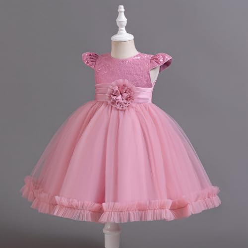 Robe de soirée florale pour filles MOCHAMIK avec jupe tutu à paillettes - 5