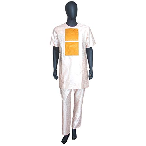 Men Suits African Riche Dashiki Shirt Pants Agbada Bazin Jacquard Arab Thobe Islamic Muslim Dubai4