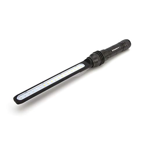 Steelman Pro Slim-Lite Rechargeable Work and Auto Inspection Light with UV Mode, 1/4 Inch Thick, Durable Casing/High-Impact Lense Cover, 400 lumen/130 lumen Settings, 6 UV LEDs for Dye Fluorescence