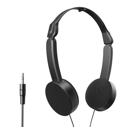 Unisex Children's Headphones, 3.5mm Connection Foldable for Portability, Comfortable Over Ear Earphones Headsets Foldable Childr