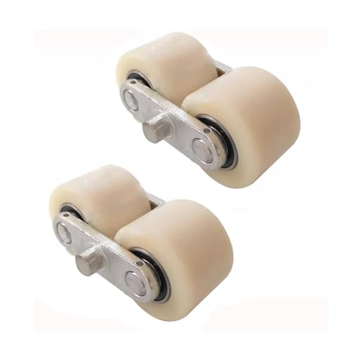 Rodillos for transpaleta, rodillo/rueda de carga, 2 × rodillos for transpaleta Ruedas for carretilla elevadora 80 × 60 mm Servicio pesado 800 kg Ruedas dobles de nailon for transporte industrial Patín