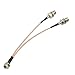 SUPERBAT F-Type Splitter Cable F Male to F Dual Female Coax Splitter Cable V-Type F Type TV Splitter Cable Satellite 50ohm 15cm(6 inches)