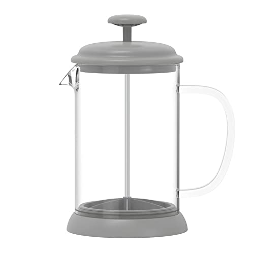 Fnfhsa Tetera de Vidrio de Acero Inoxidable, Café FrancéS, Té, Percolador, Filtro de Prensa, éMbolo, 800 Ml, Cafetera Manual, Cafetera Espresso, B