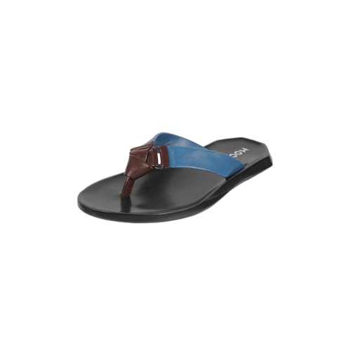 Image of Mochi Men Leather Dual-Tone Slip-On Casual Slippers (16-998)