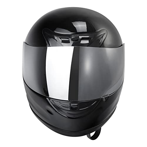 Tct-Motorparts Motorcycle Motocross Flip Up Dot Full Face Helmet Visor Mirror Sun Shield Street Sport Motorcycle Adult Helmet For Women Men Gloss Black, (Medium #TOP3
