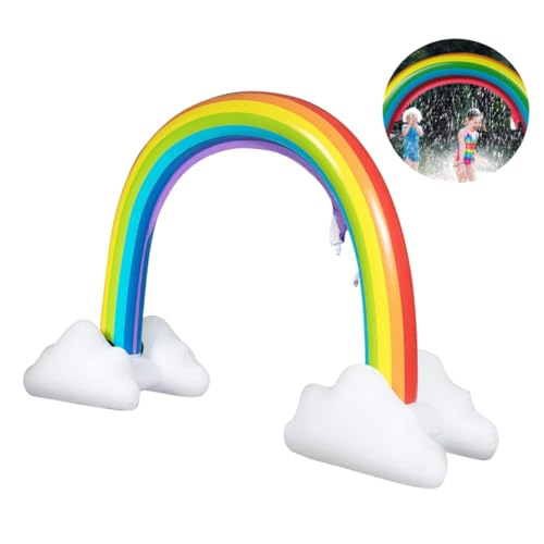Jouet gonflable à jet d'eau arc-en-ciel robuste pour rafraîchir les enfants
