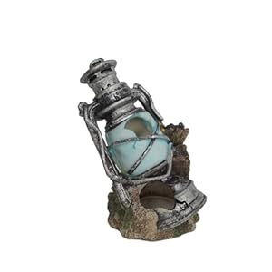 SANSEFERO Toy Ornament for Aquarium Decoration Fish Tank (Broken Lamp)