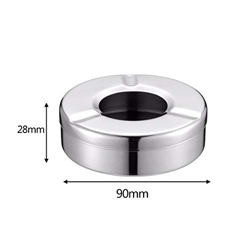 Winddichte asbak RVS asbak anti-vliegende as met deksel - Image 3