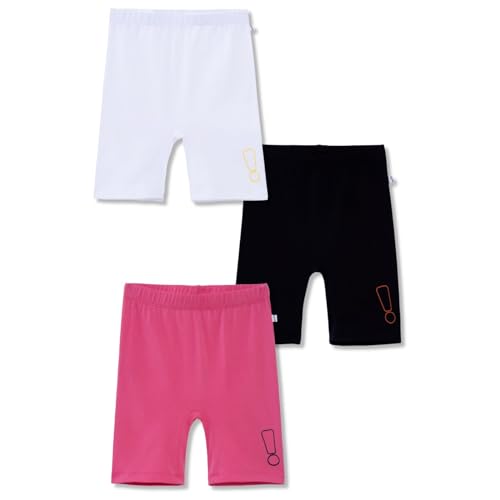 Image of YouGotPlanB Girl's Multicolor Pastel Pirate Cycling Shorts | Slim fit | Cotton Blended | High Waist | Printed Above Knee Shorts | No-Mark Elastic | Breathable & Stretchy | Pack of 3| 12-14 Years