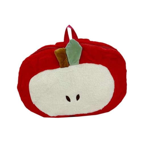 Wzmzjy Mochila de Pelúcia em Formato de Maçã, Uma Mochila Criativa E para Férias E Passeios Ao Ar Livre.