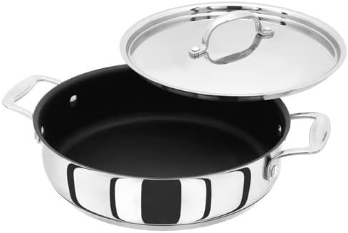 Stellar 7000 S713 Stainless Steel Teflon Non-Stick Frying Pan 20cm, Induction Ready, Oven Safe - 10 Year Non-Stick Warranty