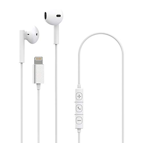 Écouteurs Stereo Ear Lightning WH blancs avec connecteur filaire d'origine