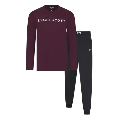 Pyjama pour homme Lyle & Scott bordeaux, l'excellence du homewear haut de gamme
