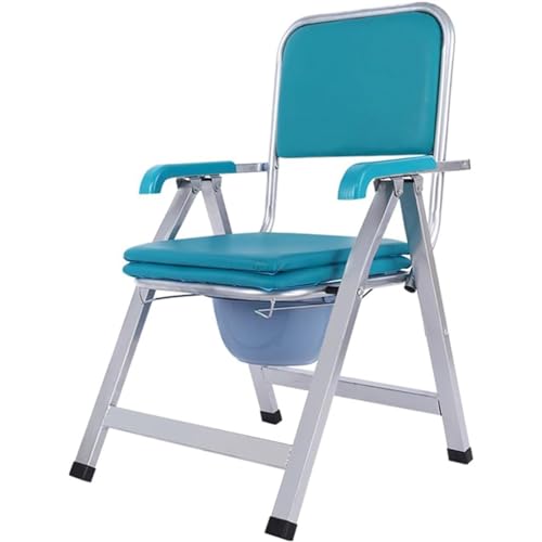 Chaise d'aisance portable et de douche avec seau amovible