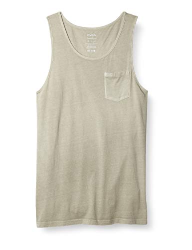 RVCA Men Ptc Pigment Tank Top Green Large