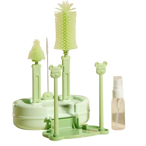 Kit de limpieza para biberones de bebé de viaje - Set de cepillos de limpieza para biberones | Accesorio lavable para copas y tazas para beber