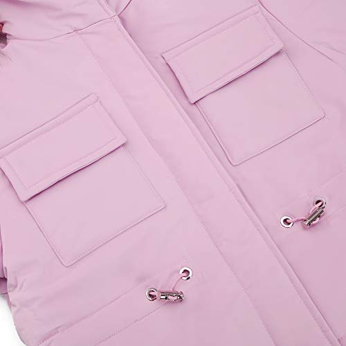 WESIDOM Baby Boys Girls Snowsuit, Toddler Winter Outfit Sets Kids Hooded Artificial Fur Down Jacket Coat and Ski Bib Pants