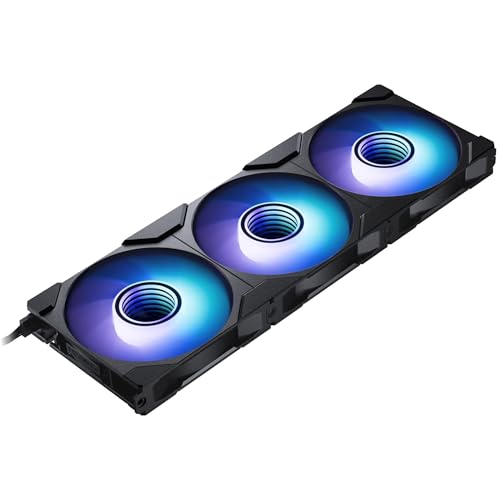 PHANTEKS M25 Gen2 PC Fan 120mm RGB 3-Pack – Reverse Blade Gaming PC Fan Black | PWM Fan - up to 2,000 RPM - Modular System - High Airflow - Low Vibration - Quiet