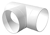 Duct Splitter for Exhaust Fan Dryer 3 Way Duct Hose Connector, Vent Hose, Pipe T Shape, T Joint 3...