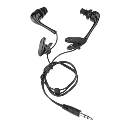 LOVIVER Cuffie per Auricolari IPX8 Impermeabili con Audio Subacqueo Sportivo da 3,5 Mm per MP3, Nero