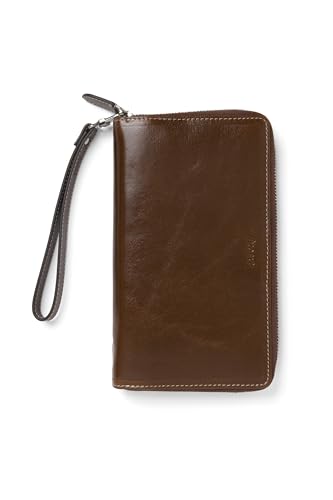 Pelle di bufalo pieno fiore Filofax Personal Compact Zip w/Wristlet Malden Organizer - Ocra
