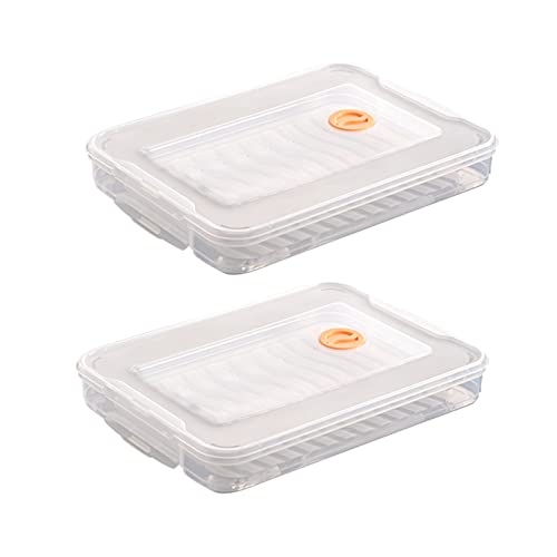 2 cajas de embutidos, para salchichas, fiambreras, apilables, recipientes para embutidos, sin BPA, transparente para guardar salchichas, jamón y embutidos en el refrigerador Cover