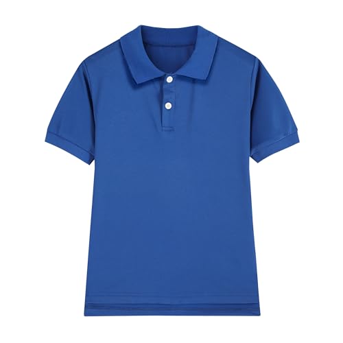 Image of Boy Polo Shirt Pique School Uniform Shirt for Kid Golf Top Youth Boy 5-14Y