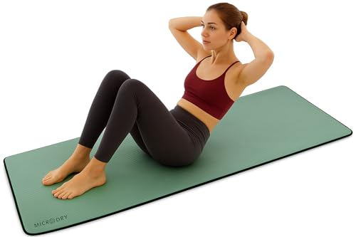 MICRODRY Multi-Purpose Fitness Mat, Cushioned & Non-Slip Foam for Yoga,