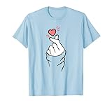 Korean Heart Fingers T-Shirt K-Pop Heart Hand Sign Tee