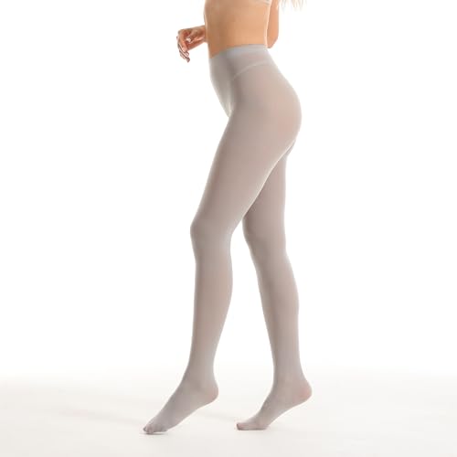 Image of Women's 80 Denier Opaque Tights, Microfiber Run-Resistant, Ultra Soft & Stretchy
