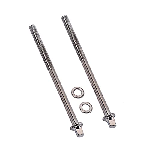 Toddmomy Snare Drum Tension Rods 2pcs 108.5mm Drum Set Screws for Repair or Building