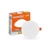 Tecnolite - Lámpara Empotrable de Techo Downlight LED 6 W, Luz Neutra, No atenuable, Multivoltaje