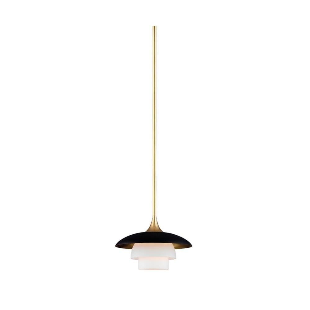 Hudson Valley Lighting 1010-AGB Barron - One Light Pendant - 8 Inches Wide by 5.5 Inches High, Finish Color: Aged Brass
