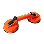 Glass Suction Cups - Heavy Duty Vacuum Suction Cup for Heavy Glass & Granite Lifting with Double Sided 4.6" Rubber Pad & Durable Handle - 60Kg 132lbs Capacity